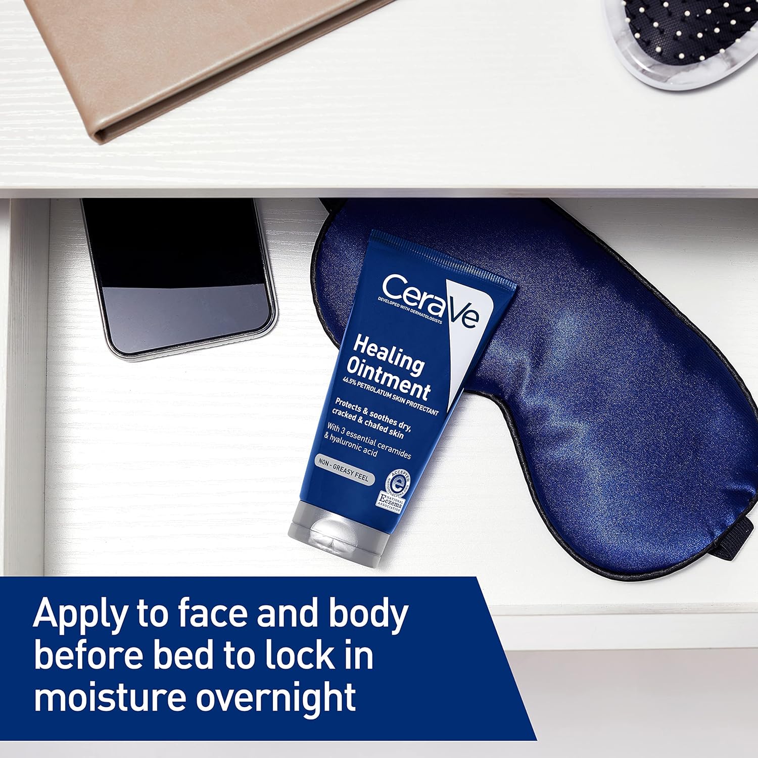 CeraVe Healing Ointment | Moisturizing Petrolatum Skin Protectant for Dry Skin with Hyaluronic Acid and Ceramides | Lanolin Free & Fragrance Free | 5 Ounce 24Hr Smart